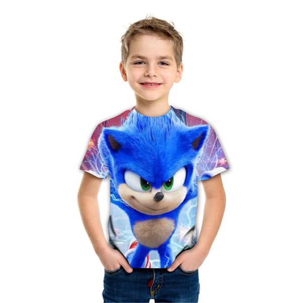 Sonic The Hedgehog Casual Kids Boys Kortärmad Sommar T-Shirt CC C 120 cm