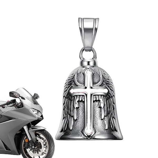 Retro Punk Style Guardian Bell Motorcykel Ure Mænd Kryds Lykke Ur Engel Vinger Ridder Ur Metal Vedhæng Motorcykel TilbehørBY C