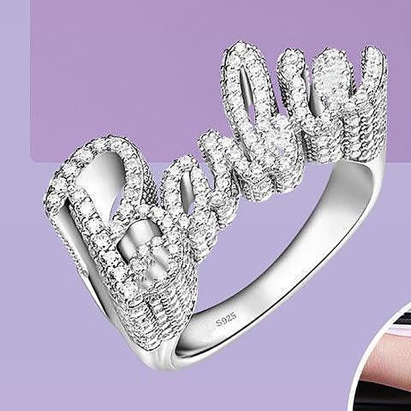 Barbie Open Ring 925 Sterling Silver Kvinnlig Mode Ring Jewel 9