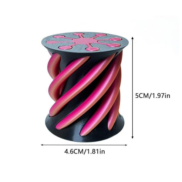 Pack Impossible Cones, Spiral Cones Fidget Leksak Impossible Pyramid End-to-End Leksak red gold
