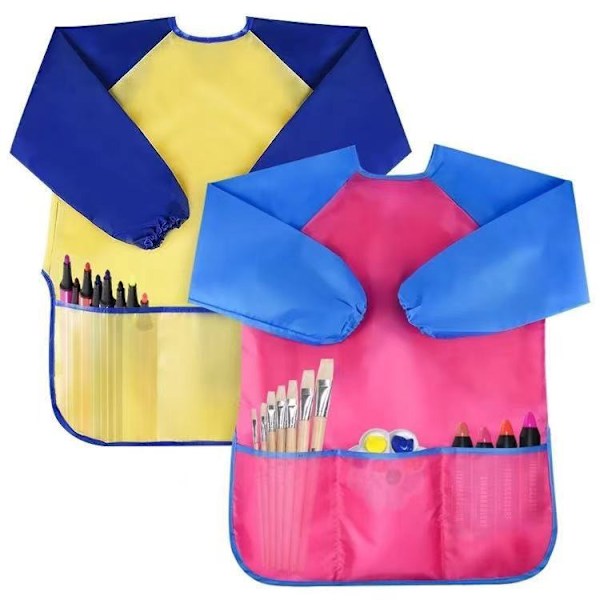 painting shirts children's long sleeve apron 2 - 8 years