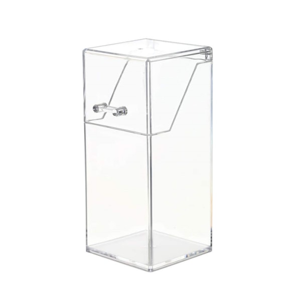 HHL Dammtät sminkborste förvaringsbox flip cover transparent, sminkborstehållare med lock