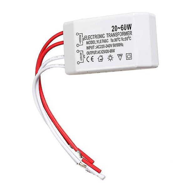 20-60w halogenlampe Elektronisk transformer Spotlight Adapter enhed 220V til AC12V