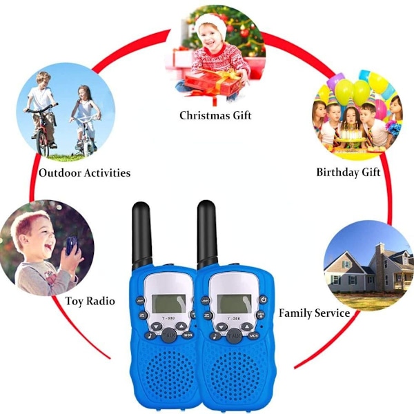 T388 Lasten Walkie Talkie 8 Kanavan Radio Lasten Taskulamppu Walkie