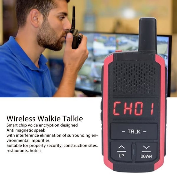 HURRISE E8 3W trådlös walkie-talkie tvåvägsradio 400-470MHz 16 kanaler AC100-240V hög effekt walkie-talkie