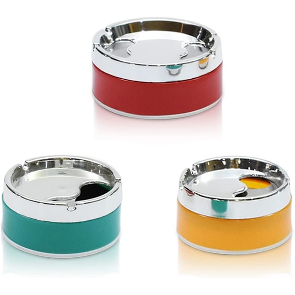 3 pieces ashtray in stainless steel Round ashtray Ashtray Desktop