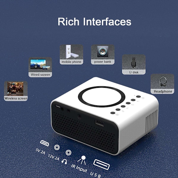 4k projektor 7500 lumen 1080p 3d led mini wifi video hjemmekino