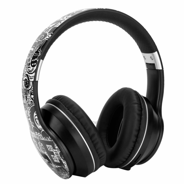 Foldable Earphones, Wireless Headset Telescopic Stereo Music Headset (grey)