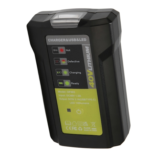 40V Litiumbatteriladdare för 36 till 40V Batteri OP4015 OP4026 OP4026A OP4030 OP4040 OP4050 OP4050A OP4060 OP4060A OP40201