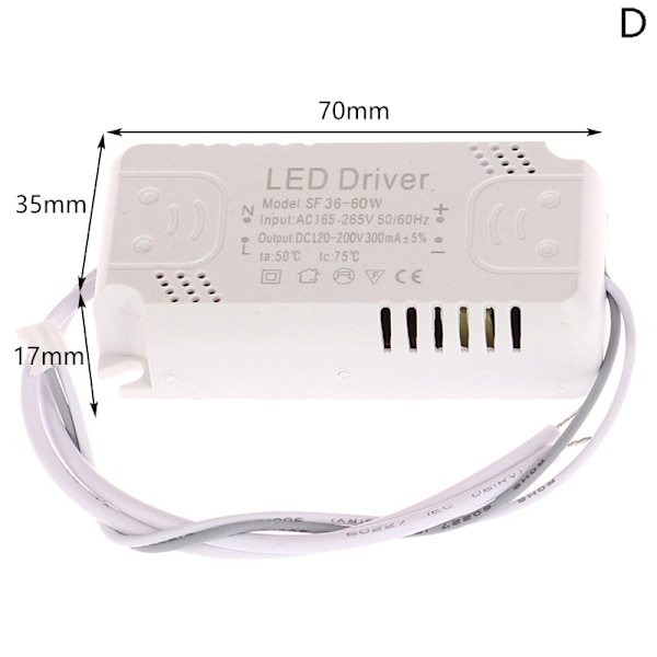 LED Driver 300mA Board 8-24W 20-36W 30-50W 36-60W 50-70W 60-80W（20-36W）【GKS】