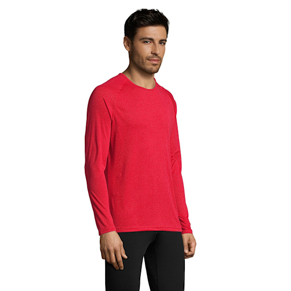 SOLS Sporty Langarmet Performance T-skjorte 3XL Rød Red 3XL