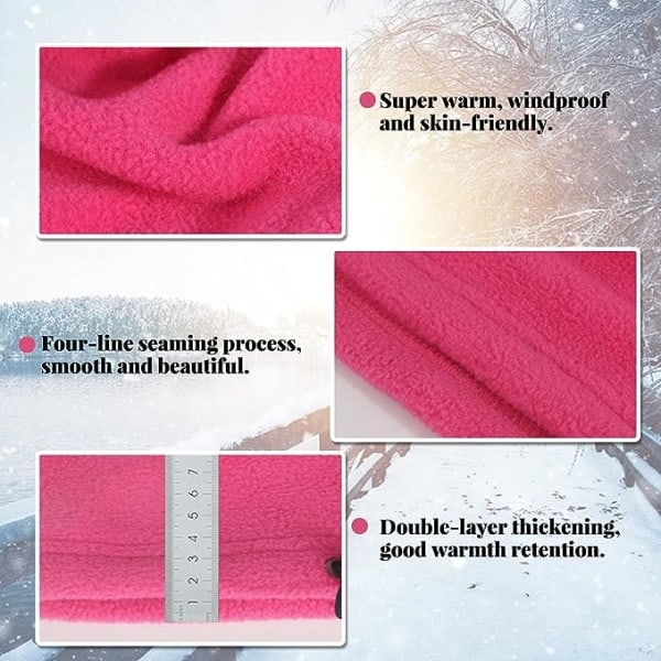 Galaxy Skidskyddande Skidmask Varm Ull Huva Vinter Multifunktionell Ansiktsmask (Lila)