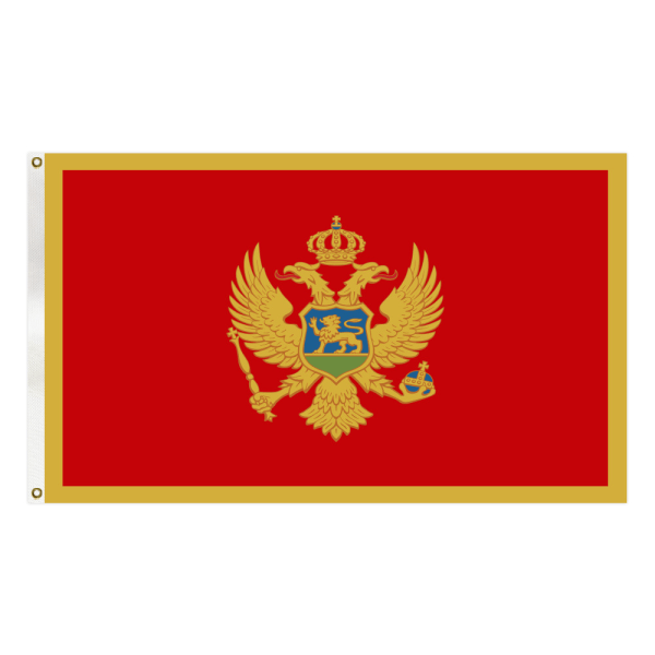 Montenegro flagga, 90x150cm polyester