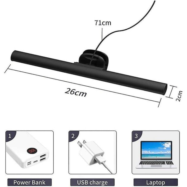 Datorskärm hängande ljus Monitor Intelligent kontorsögonskydd Läsbordslampa Led Fill Light