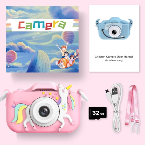 Barnekamera leker for jenter og gutter 3-8 år, digitalt videokamera for barn