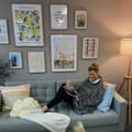 Oversized hettegenserteppe i ultramyk fleece - grå