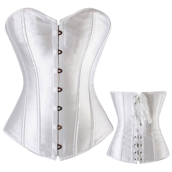 Korsett Bustier Toppar VIT vit white L