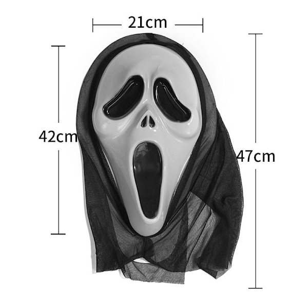 2 stk. Scream Maske Grimace Scream Halloween Maske Gyser Maske A11