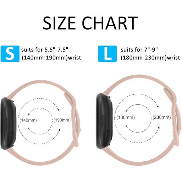 Mjukt ersättningsarmband för Fitbit Versa 3/4 - 4-pack