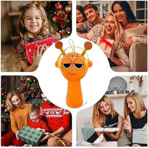 Sprunki Spil Plysdyr, Sprunki Legetøj Plys, Blød Udstoppede Dyr Pude Dukke Julefødselsdagsgaver til Voksne Børn (Orange)