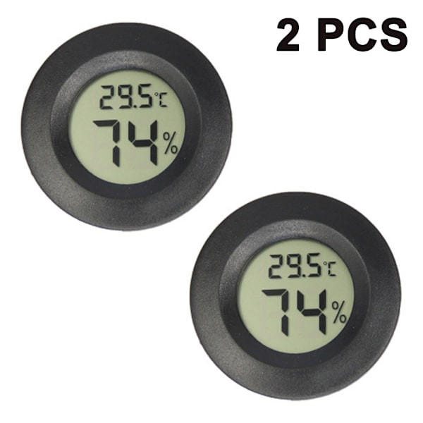 2-pack Mini Hygrometer Termometer Digital LCD-display