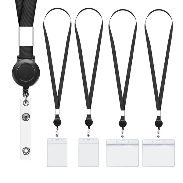 1 stk. transparent utstillings-ID visittkort med snor for studenter, ansatte, sykepleierskole, navneskilt, kredittkortholder i [GKS] c