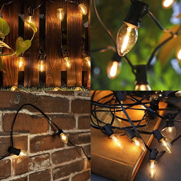 Pallerina C7 LED Jouluvalot 7,6 m Monivärinen Joululumi Clear Light