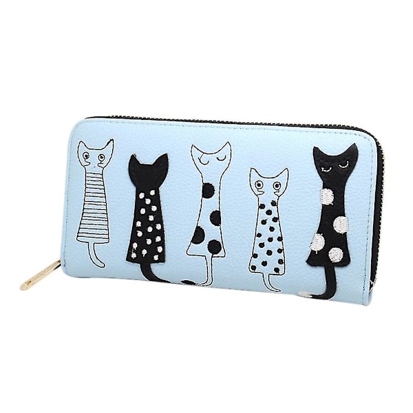 cute cartoon long wallet (blue),