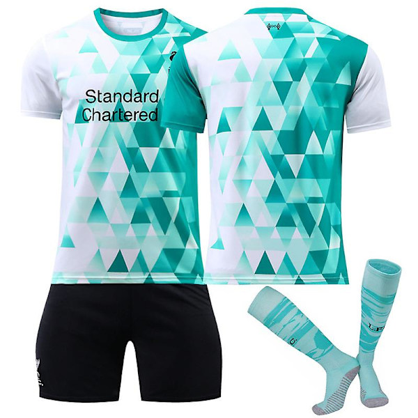 22/23 Liverpool Vieras Salah Mane Jalkapallopaita Harjoitussetti Numeroimaton Unnumbered Kids 24(130-140CM)