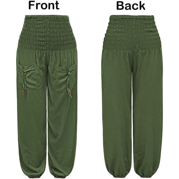 Unisex Hippie Harem Bukser Løse Yoga Bukser
