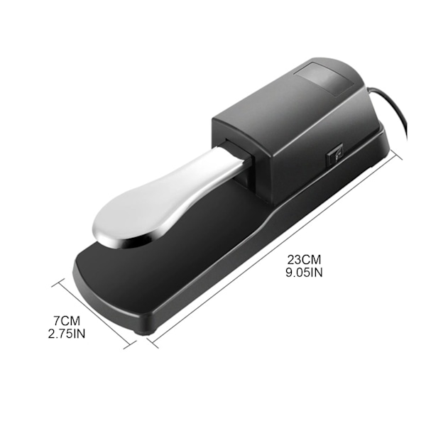 Sustainpedal til Roland Korg elektroniske keyboards, klaverstøttepedal Silver 0.36