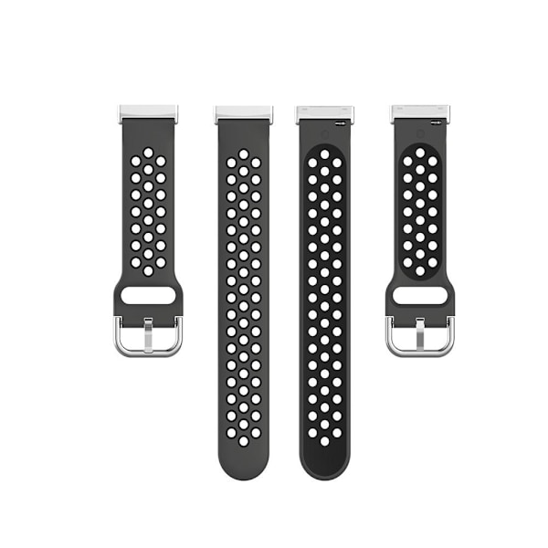 Silikon Fitnessarmbånd Armbånd Versa 3/Fitbit Sense - Svart Black Black