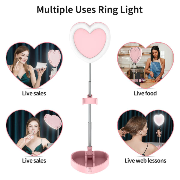 Selfie Heart Type Light, LED Light Heart Type Light Charging Fill Light