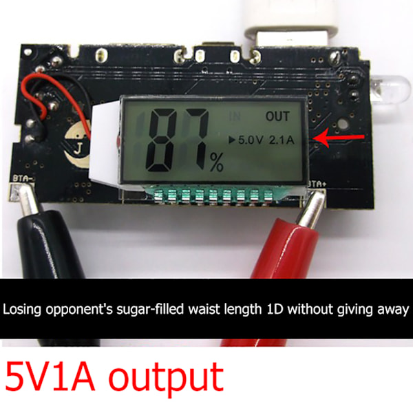 18650 Akkulaturimoduuli Virtapankki PCB-moduulikortti Kaksois-USB 5V 1A/2.1A Akkulaturimoduuli