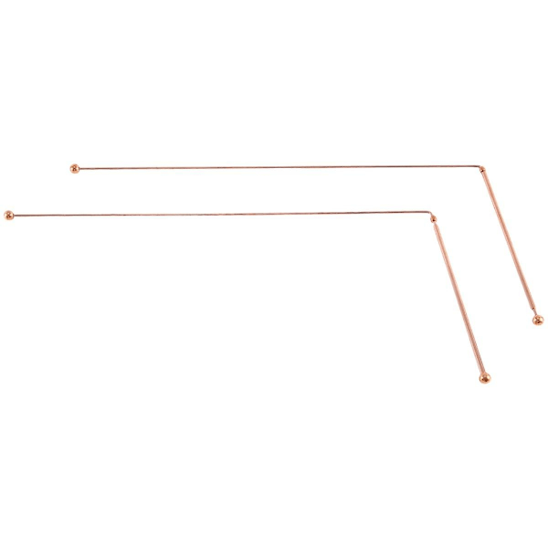 Kobberstænger - 2 stk. rene kobber divinationsstænger energivandsøgningsdetektor - WELLNGS