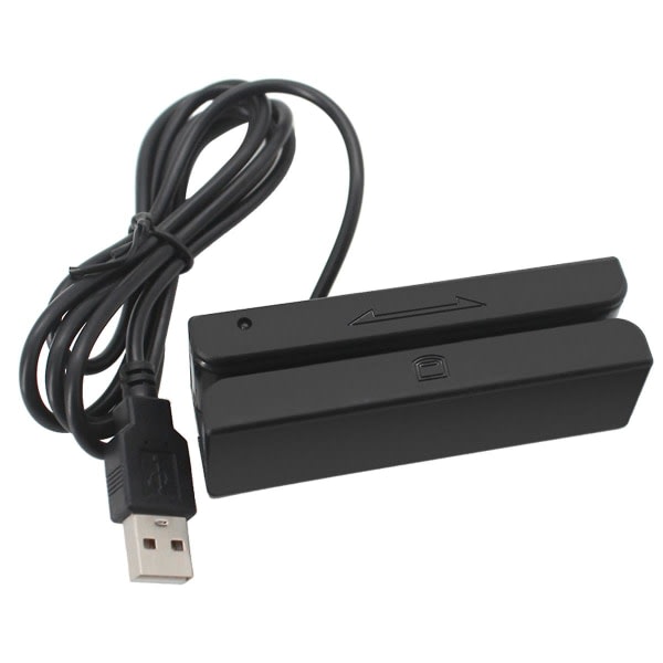Msr90 USB Magnetremsa Kortläsning Maskin Kortläsare Stripe 3 spår Mini Swiper För USB PC Black