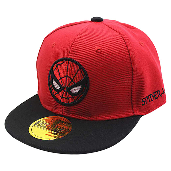 Hämähäkkimies baseball-lippis pojille ja tytöille, lasten snapback urheilulippis punainen Red Adjustable