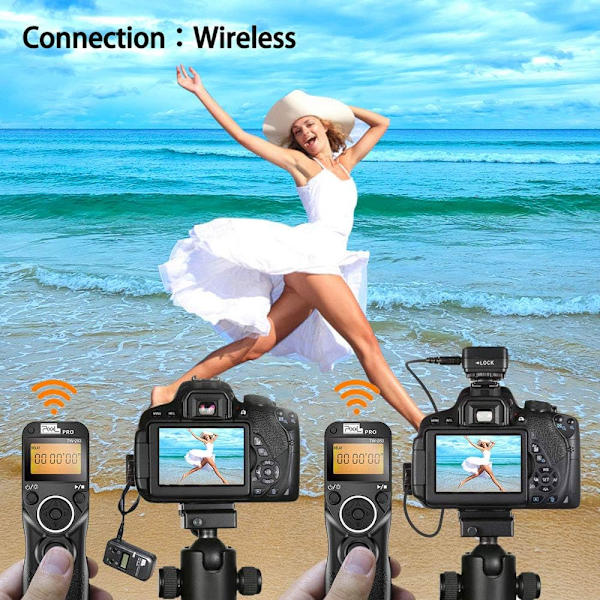 TW-283 DC0 2.4G Trådløs Fjernudløser Kompatibel med Nikon D850, D800, D810, D700, D200, D300, D500, D1, D2, D3, D4,