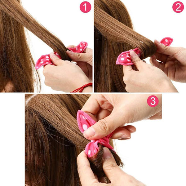 20 st Skumhårrullear, Flexibla Blå Prickar Hårfrisyrer DIY Styling Verktyg Mjuka Nattsömn Svamp Hårrullear, För Kvinnor Flickor Present