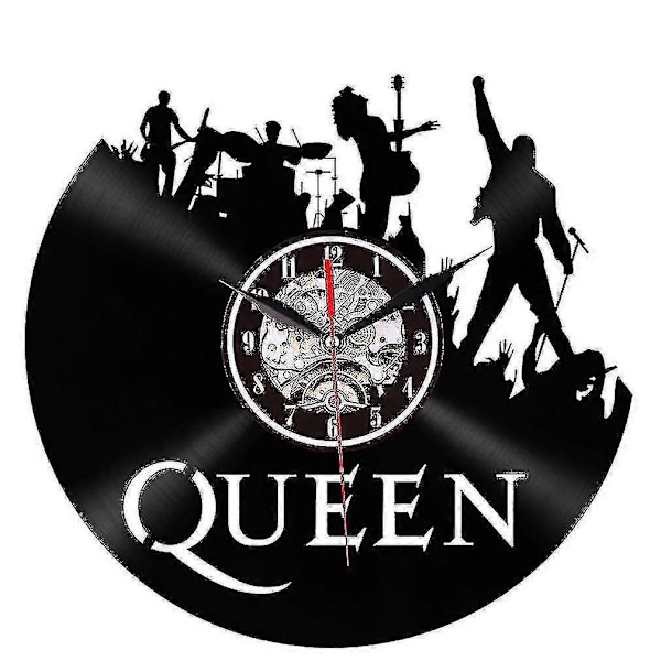 Queen Rock Music Band Vinylplate Klokke Lysende Vintage Veggklokke For Stue Dekor