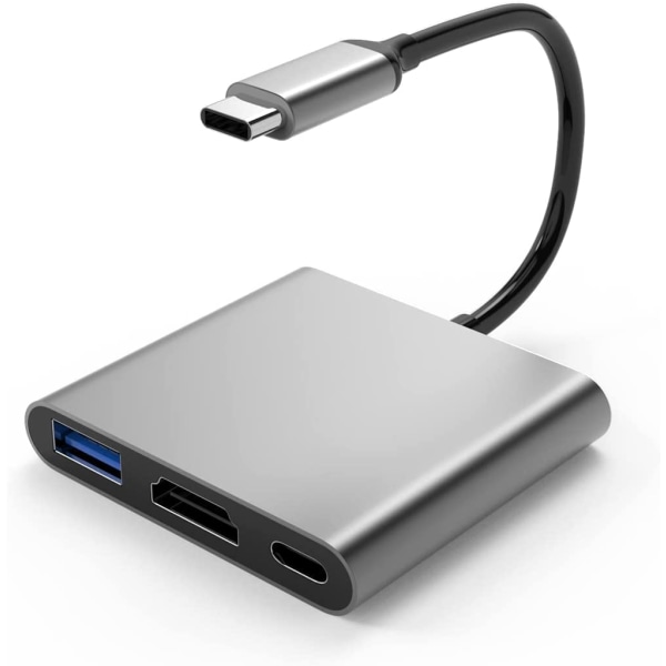 USB-C till HDMI Adapter 4K, Multiport Type C Adapter Digital USB 3.0