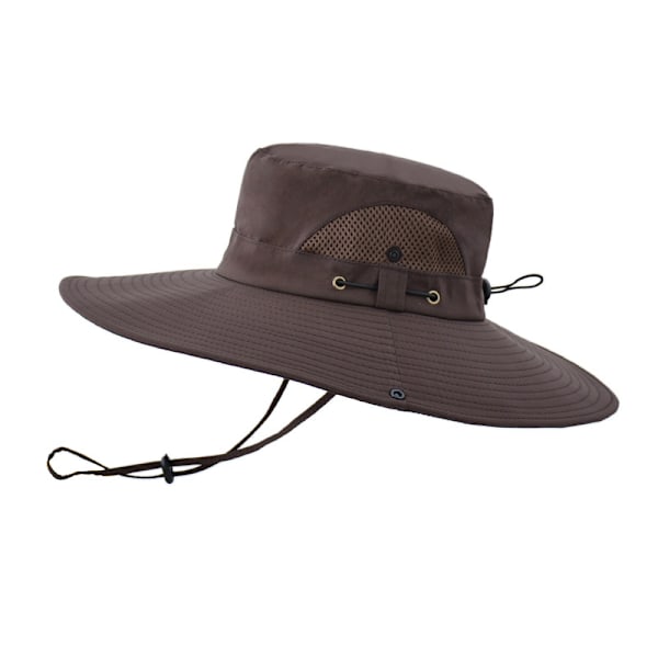 Aurinkohattu Kesä Vetoketju Mesh Hengittävä Bucket Hatit Laaja Lippa Lippis Miehet Ulkona 2