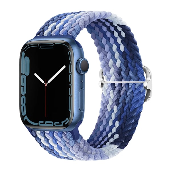 Punottu silmukka Apple Watch Rem 44mm 40mm 45mm 41mm 42mm 38mm 49mm Joustava Solo-ranneke iWatch series 9 se 7 5 6 Ultra2 Band 16.Blueberry 16. Blueberry 42mm 44mm 45mm 49mm