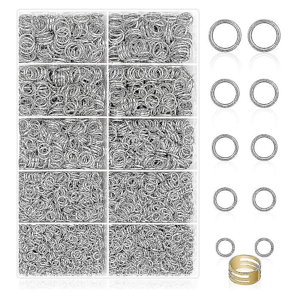 Jump Rings for Jewelry Making, 4600 Pcs Jump Rings with Jump Rings Open/Close Tools for Jewelry Making