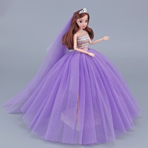 5-osainen Barbie-nuken värikkäät mekot Iso hääpuku Muhkea mekko
