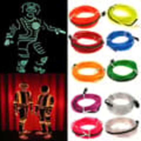 Batteridriven LED Glowstrip Neon Strip 3 Meter - Blå