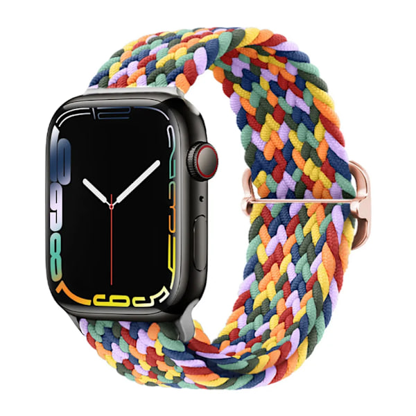 Punottu silmukka Apple Watch Rem 44mm 40mm 45mm 41mm 42mm 38mm 49mm Joustava Solo-ranneke iWatch-sarja 9 se 7 5 6 Ultra2 Band 29.Seitsemän väriä 29.Seven Colors 38mm 40mm 41mm