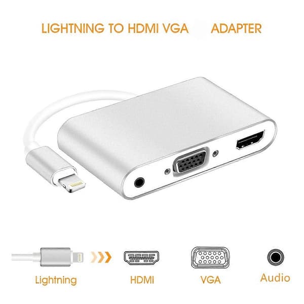 Lightning–HDMI/VGA-sovitin audiolla