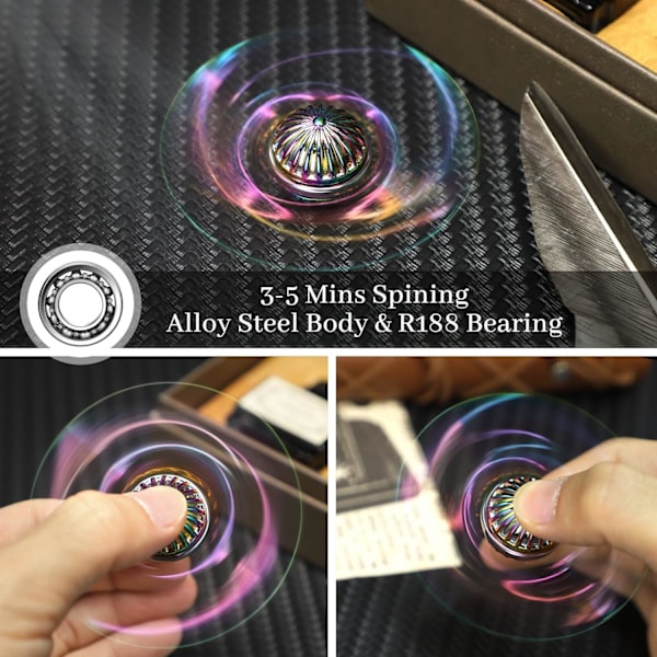 Lommestørrelse Fidget Spinner, legetøj, metalspinner til fingre og skrivebord