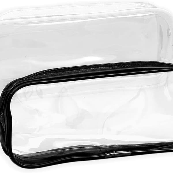 2-pack transparenta pennfodral, transparenta sminkväskor, pennfodral, transparenta